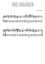 Téléchargez l'arrangement pour piano de la partition de Noël ukrainien en PDF